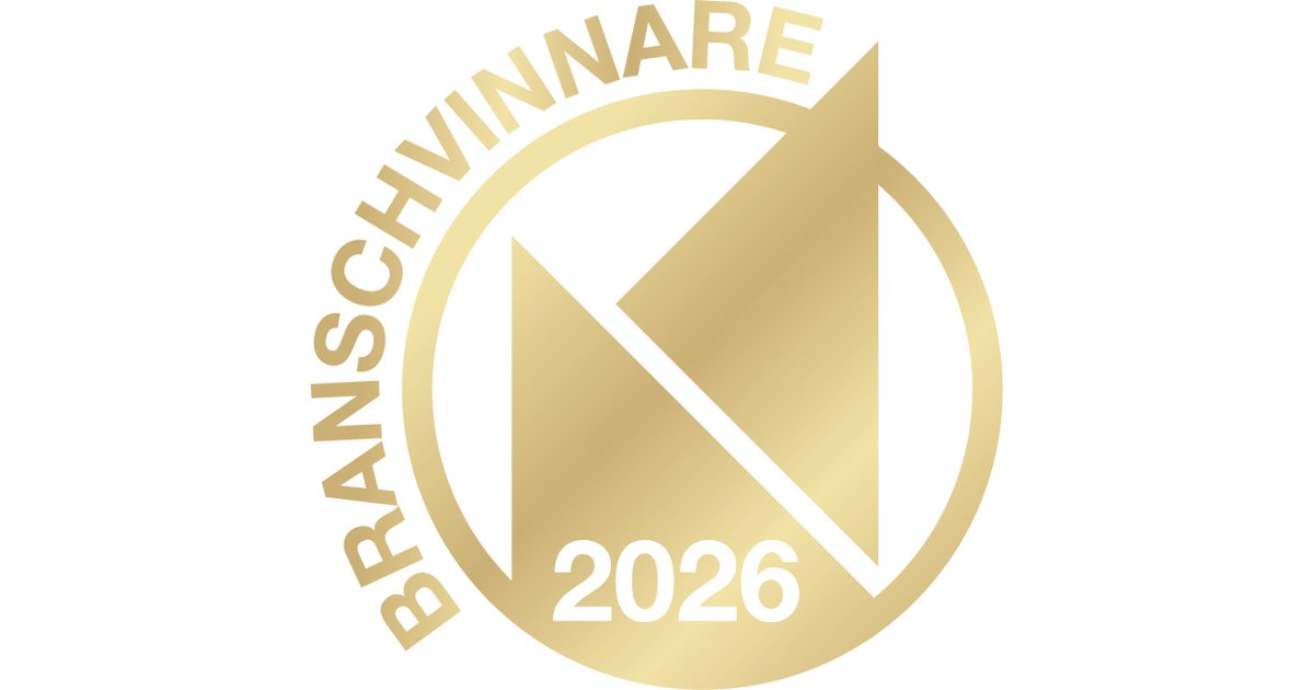 Branschvinnare i Sveriges guldfärgade sigill för 2026